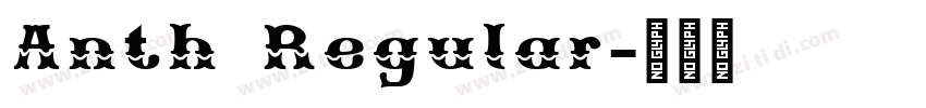 Anth Regular字体转换